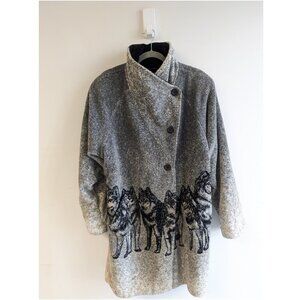 Vintage Wolf Fleece Long Jacket